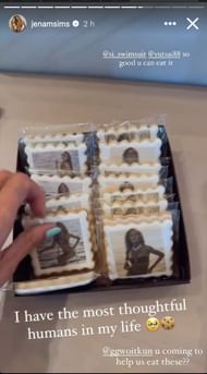 Jena Sims receives cookies from Sports Illustrated (Image via Instagram @jenamsims)